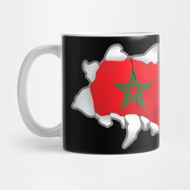 one Morocco One Flag Proud Heartbeat of Unity: Embracing One Morocco by Mirak-store 